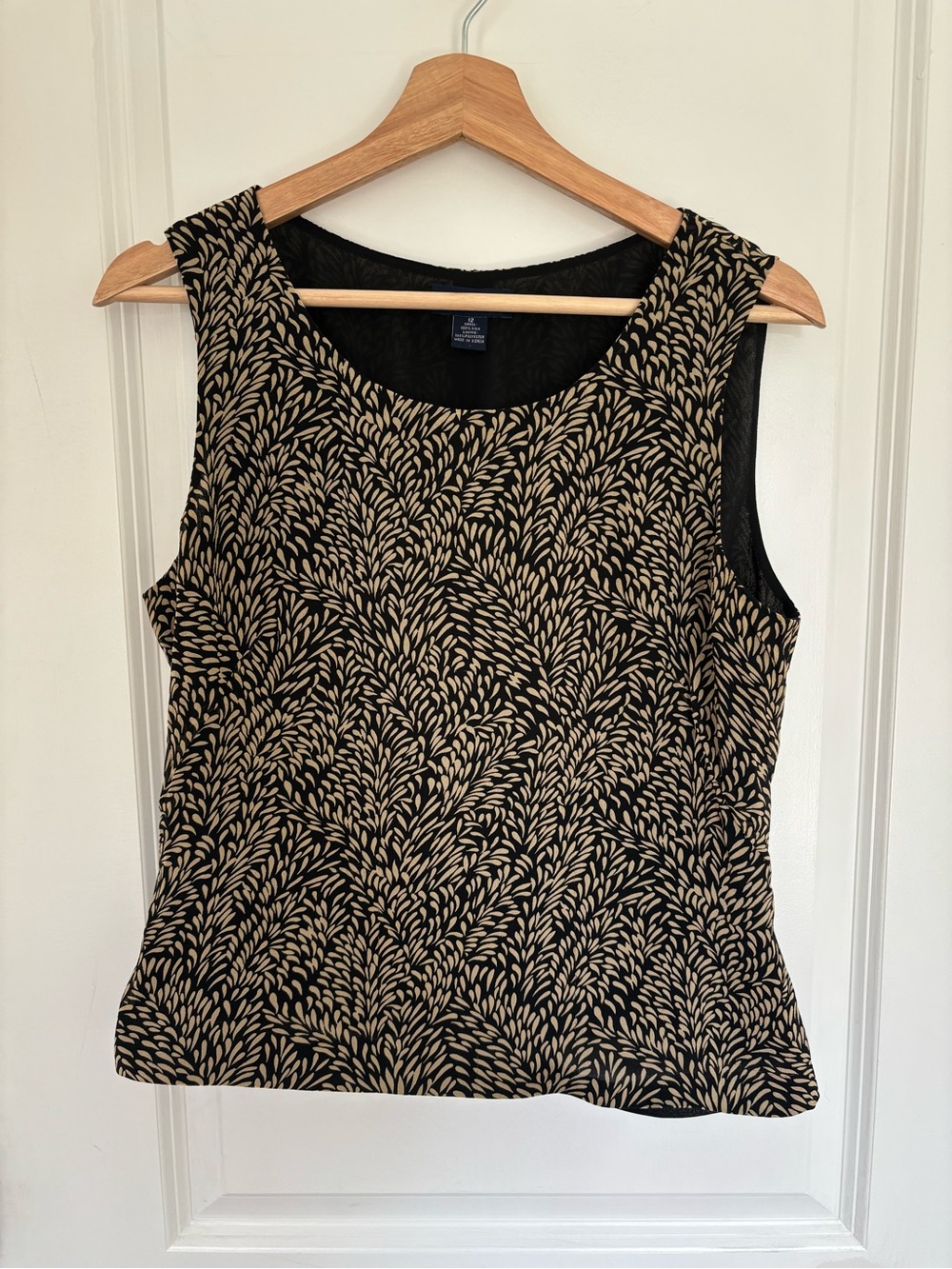 Vintage 90s Silk Ann Taylor Blouse Sleeveless Top 12